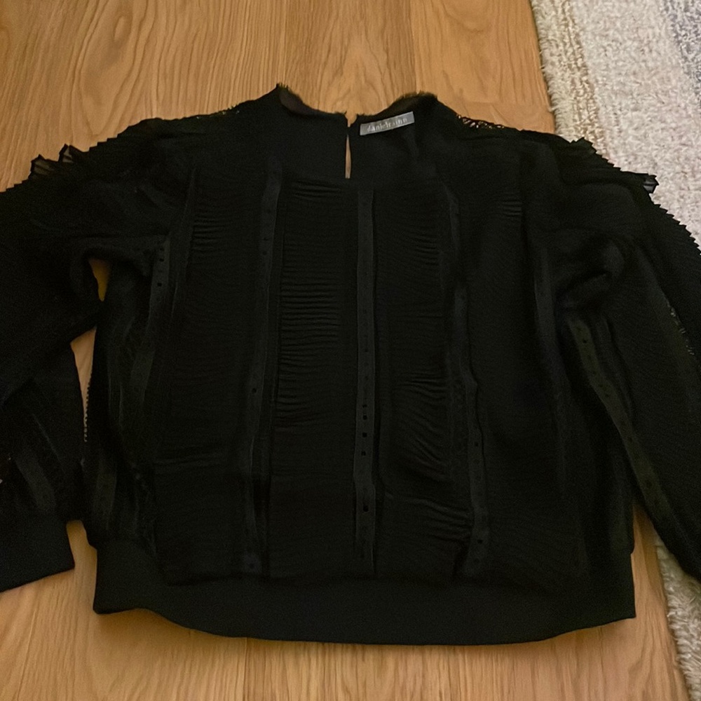 Daniel Rainn Black Lacey Blouse